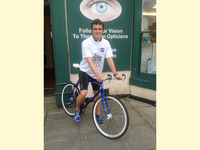 Eddie sets off from Blyth to Forest Hall